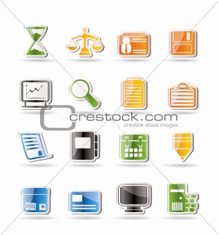 Simple Business and office  Icons
