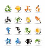 Simple Ecology and Recycling icons