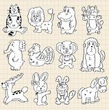 cute animals draw