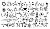 doodle star element set