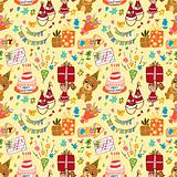 cute birthday seamless pattern