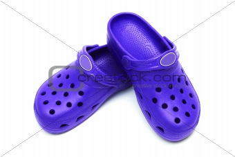 blue rubber shoes
