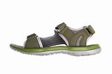 green rubber sandal