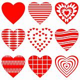 Valentine heart, set