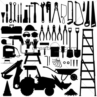 Construction Tool Silhouette Vector