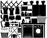 Laundry Design Set Vector