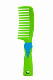 green plastic comb