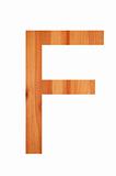 wood alphabet F