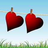 Hearts on rope