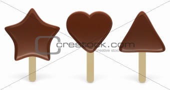 Set of сhocolate ice-cream