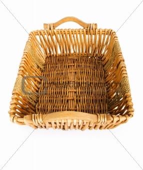 Big basket isolated on the white background