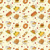 seamless cute food pattern