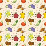 seamless Vegetables pattern