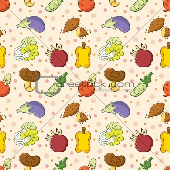 seamless Vegetables pattern