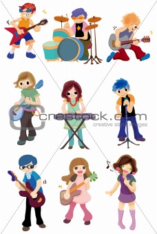 cartoon rock band icon