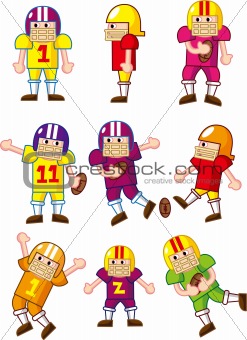 cartoon Football player icon