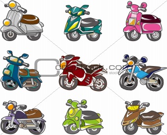 cartoon motorcycle