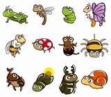 cartoon bug icon