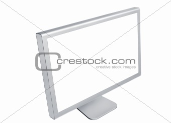 Monitor on white background