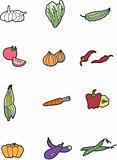 cartoon vegetables