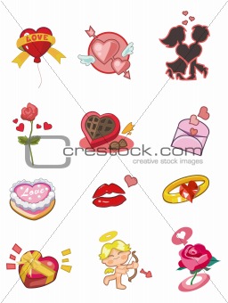 cartoon Valentine's Day icon