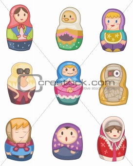 cartoon Russian dolls