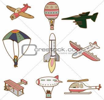cartoon air transport icon