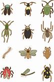 cartoon insects icon