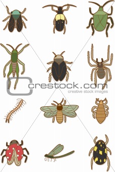 cartoon insects icon