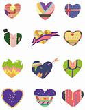 cartoon love heart icon