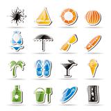Simple Summer and Holiday Icons