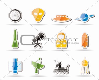 Simple Astronautics and Space Icons