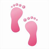 floral foot steps