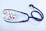 Medicines collection and Stethoscope