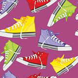 seamless  pattern isolated shoes
