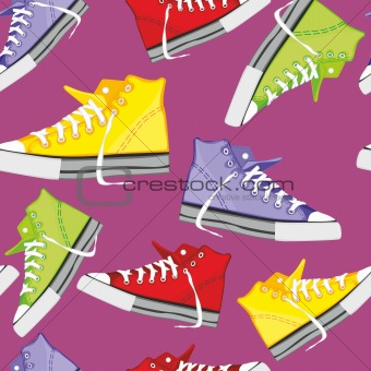 seamless  pattern isolated shoes