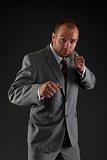 Young Businessman Ready to Fight