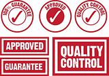 approved, guarantee and quality control symbol