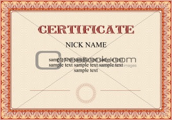 certificate, diploma for print
