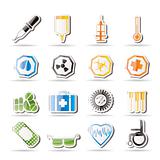 Simple medical themed icons and warning-signs