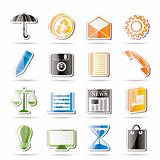 Simple Business and Office internet Icons