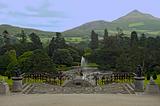 View from terrace of the garden at Powerscourt