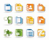 Mobile Phone, Computer and Internet Icons