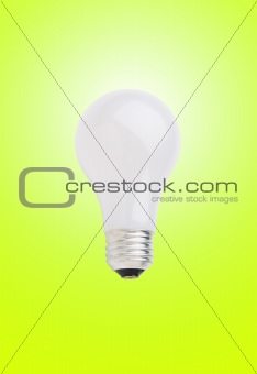 electric light bulb isolated on yellow background