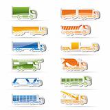 different types of trucks and lorries icons