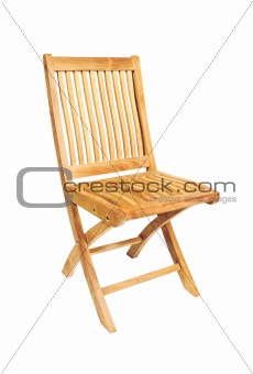 Wooden chair isolated on a white background