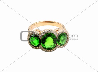 Jewellery ring isolated on white  background