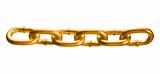 golden chain isolated on a white background