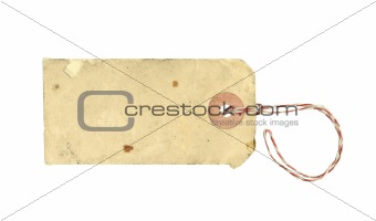 tag cardboard isolated on white background