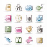 phone performance, internet and office icons